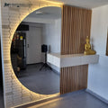 Espejo Media Luna con LED, Touch y Recibidor | 200 x 230 cm